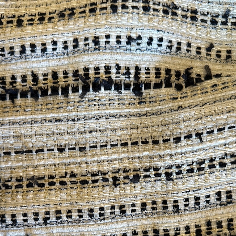 Women's Black and Cream Tweed Jacket - M - Picture 11 of 12